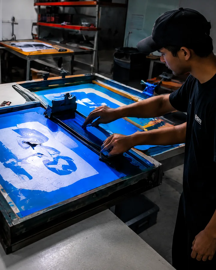 Proses screen printing Gamaliels